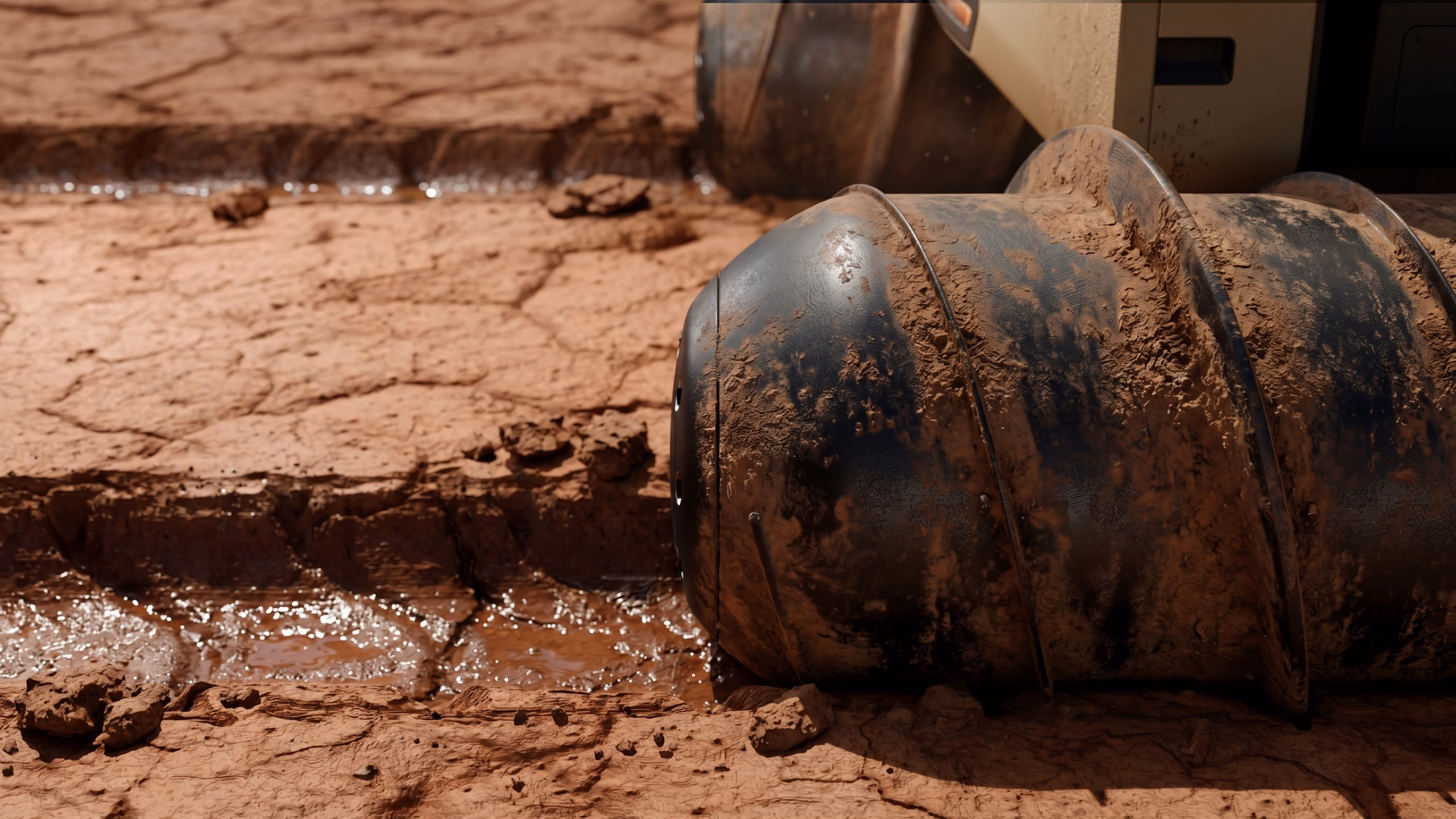Healing tailings while driving